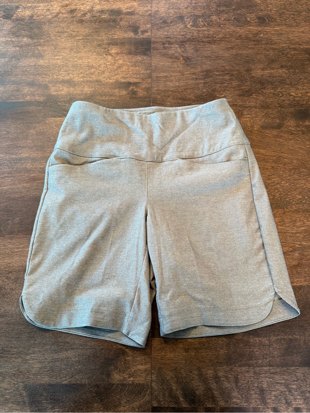 Lady Hagen Women’s Light Gray High-Waist Performance Shorts NWT